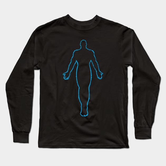 Dr Manhattan Watchmen Long Sleeve T-Shirt by Bukeater